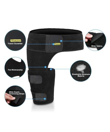 Groin Support Compression Brace | Sciatica & Hip Pain Relief Wrap | Hamstring & Quadriceps Support - Buy Online on GoSupps.com