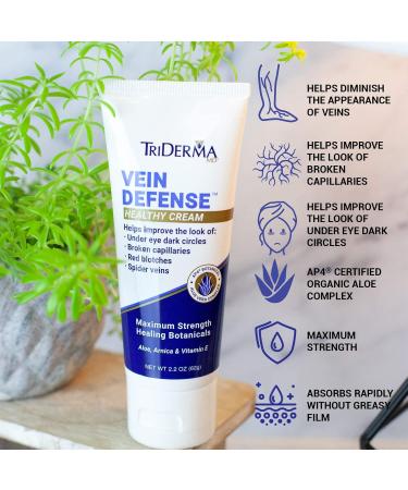 Buy TriDerma Vein Defense Healthy Cream 2.2 oz | Reduces Spider Veins & Dark Circles | International Shipping Available - Buy Online on GoSupps.com