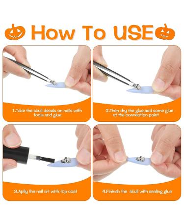 90 Pieces Halloween Metal 3D Nail Charms - Skull, Pumpkin, Cross, Skeleton Shape Nail Design Jewelry - DIY Nail & Cellphone Decoration - Buy Online on GoSupps.com