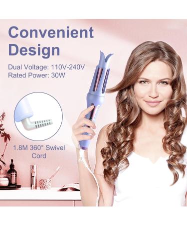 Yuehuam Auto Curling Iron Automatic Hair Curler Rollers 1 1/4 inch/ 32mm Large Waves 7 Temperatures control LED Display Curling Iron Auto Shut- Off Fast Heating Curling Wand for Hair Styling Blue - Buy Online on GoSupps.com