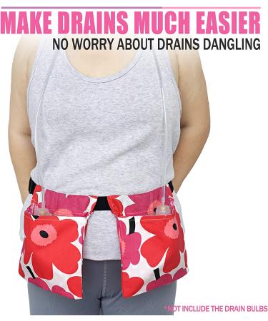 BNRendles Mastectomy Drainage Pouch Holder Vivid Flower Pattern  Drain Pockets Stretchy Belts for Post Jp Drains Management  Breast Reconstruction/Abdominal/explant/Tummy Tuck Poppy - Buy Online on GoSupps.com
