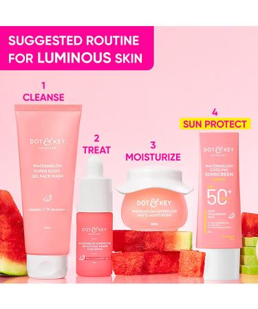 Dot And Key Watermelon Hyaluronic Cooling Sunscreen SPF 50 PA+++ | Lightweight UV & Blue Light Protection | No White Cast | Boosts Vitamin D Absorption | 1.70 FL Oz - Buy Online on GoSupps.com