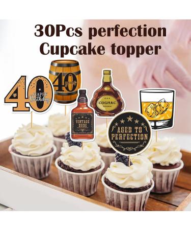 30Pcs 40th Birthday Cupcake Toppers for Men 40th Birthday Decorations for Men Cheers to 40 Years Birthday Cupcake Topper Cheers to 40 Years Birthday Decorations - Buy Online on GoSupps.com