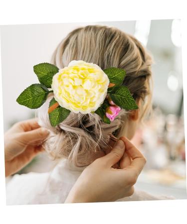 Housoutil Flower Hair Fork Clip Hair Accessories for Women Rainbow Pencil Holder Floral Bridal Hair Clip Fashion Headpiece Hair Side Clips for Women Comb Plastic Wedding Vacation - Buy Online on GoSupps.com
