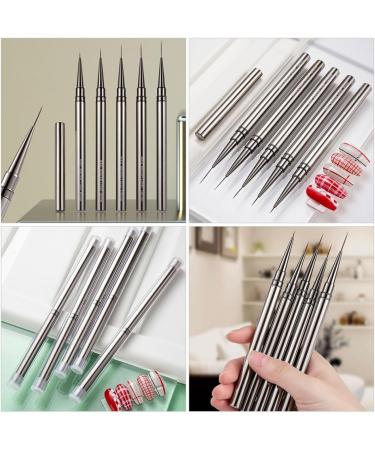 POPETPOP Nail Art Drawing Pen Liner Brush for Nails Striping Nail Art Pens Gel Painting Nail Nail Dotting Tool Gel Nailpolish Nail Salon Metal Detail Brush Draw Flowers 18x1cm As Shown - Buy Online on GoSupps.com
