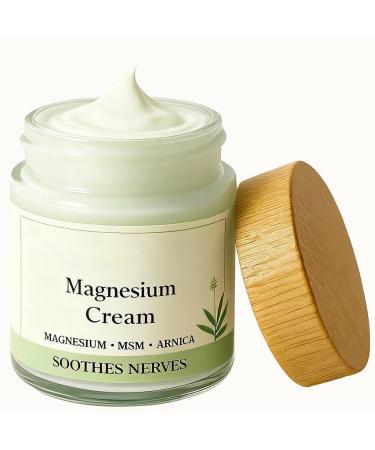 Cr me de magn sium de soulagement cr me de soulagement des nerfs avec formule d'apport min ral MSM et arnica absorption rapide non grasse pour les articulations et les muscles du genou 1pc