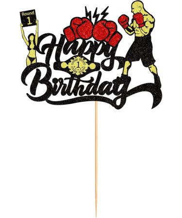 Happy Birthday Cake Topper - Thieme Boxing Decor for Kids & Adults | Colorful Party Supplies - Buy Online on GoSupps.com