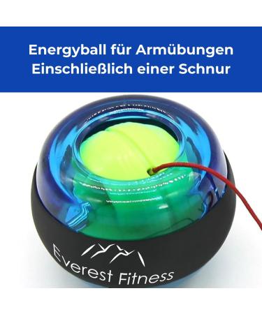 Everest Fitness Gyrotwister Gyroscopic Hand Trainer Ball for Strengthening Grip & Reducing Pain LED Options Available Neon Blue - Buy Online on GoSupps.com