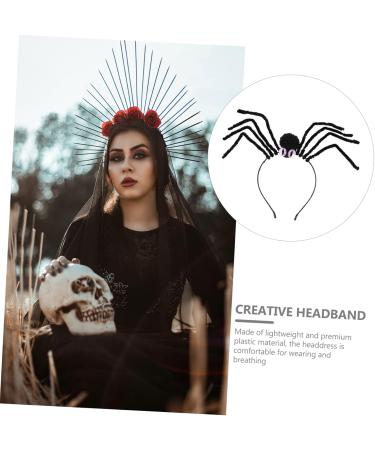 MAGICLULU Spider Headband Black Tiara Festival Headpiece Goth Headbands Unique Hair Decor Spider Headpiece Hair Accessories Ladies Headbands Polyester Make up Apparel Purple 30X23CM Purple - Buy Online on GoSupps.com