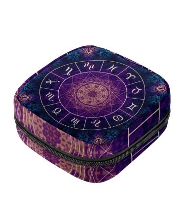 Magic Zodiacs Sign Sanitary Napkins Storage Pocket Menstruation Pad Bag Sieremic menstrual cup pocket with zipper for teenagers girls women women