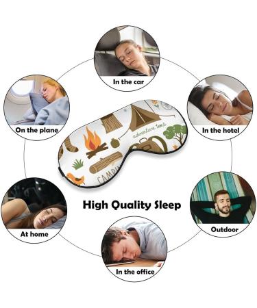 Adventure Time Camper Sleep Mask - Adjustable Strap, Blocks Light for Night Travel - Men/Women - Buy Online on GoSupps.com