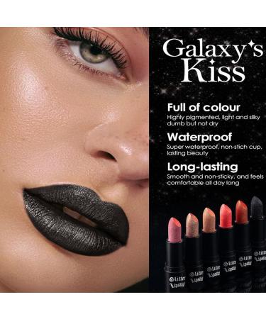  Humdcdy Pearlescent Lipstick Shiny Non-Stick for Glasses | Water and Smudge Resistant - 6 Glitter Lipsticks for Women - Ideal for Day Parties Travel Dates - Buy Online on GoSupps.com