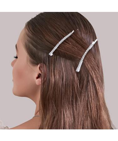 10Pcs Clear Rhinestone Bobby Pins - Sparkly Hair Clips for Women - Buy Online on GoSupps.com