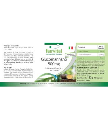 Fairvital | Glucomannan from Konjac root - VEGAN - Highly dosed - 180 capsules - Buy Online on GoSupps.com