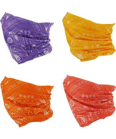 Shop Smehcf 4 Multi-Purpose Bandanas - Stylish Headbands & Face Masks for Men & Women - Breathable Reusable & Washable in Vibrant Colors - Buy Online on GoSupps.com