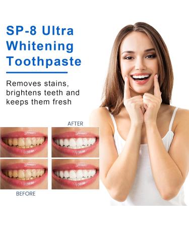 Shop SP 8 Ultra Whitening Toothpaste - Brightening Probiotics Deep Cleaning Care & Fresh Breath (2 Pcs) - International Shipping Available - Buy Online on GoSupps.com