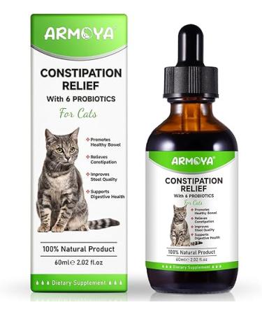 Cat Constipation Relief Constipation Relief for Cat Cat Laxative Constipation Relief 100% Natural Cat Laxative with 6 Probiotics Cat Stool Softener, Promotes Digestive Health - 2 fl oz