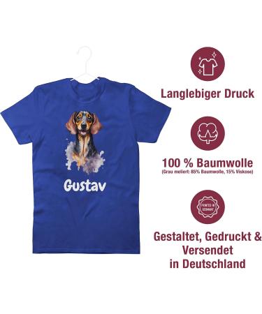 Personalized Dachshund T-Shirt for Dog Owners | Gift with Name - Shirtracer XL Royal Blue - Buy Online on GoSupps.com