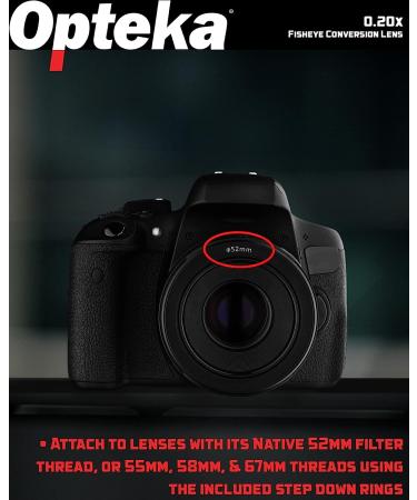 Opteka 0.20X Professional AF Fisheye Bundle for Canon EOS Digital SLR Cameras - Includes Microfiber and Lens Pen - Buy Online on GoSupps.com