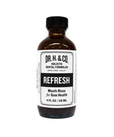 Dr. H. & Co. Dentist Formulated Refresh Mouthwash - All Natural Herbal and Holistic Mouth Rinse for Healthy Gums and Teeth (4 oz Glass Bottle) 4 Fl Oz (Pack of 1)