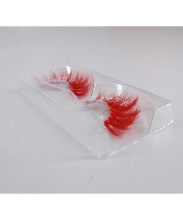 Shop 3 Pairs Long Thick Red False Eyelashes for Halloween Costume & Party Makeup - International Shipping Available - Buy Online on GoSupps.com
