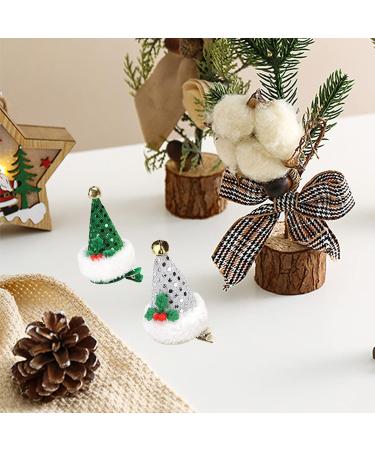 Christmas Hair Clips Set - 4 Creative Green & Silver Hair Sponge Crocodile Clamps for Festive Decor - Buy Online on GoSupps.com