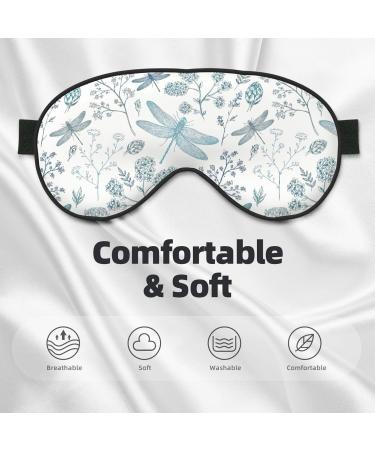 Unisex Dragonfly Print Sleeping Eye Mask - Soft Adjustable Strap Ultimate Light Blocking - Buy Online on GoSupps.com