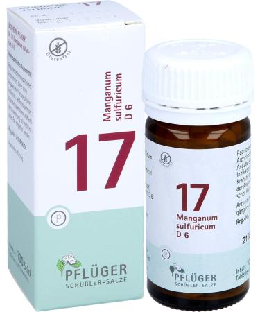 PFL GER Schuessler Salts No. 17 Manganum sulfuricum D6 - 100 Gluten-Free Tablets for Enzyme Activation | International Shipping Available - Buy Online on GoSupps.com