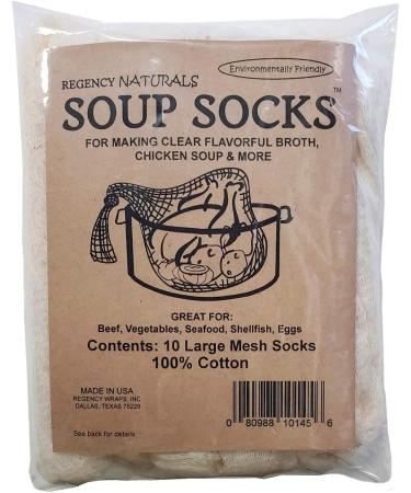 Regency Wraps 100% Cotton Mesh Soup Sock Bag - 24 Inch (Pack of 10) for Clear Broth and Soups - Buy Online on GoSupps.com