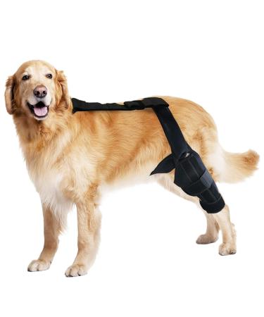 Dog Knee Brace Rear Leg Brace | Rear Leg Stabilizer for Small Dogs Neoprene Hip Brace with Adjustable Traction Belt for Cruciate Ligament Injury Joint M left