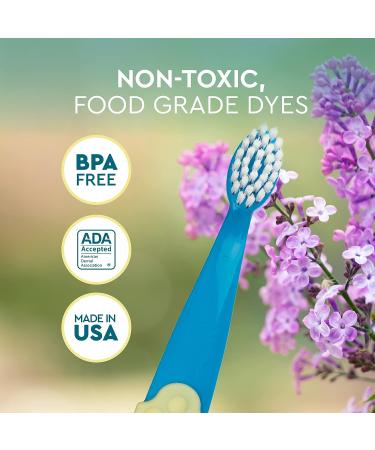 RADIUS Totz Plus Kids Toothbrush - BPA Free, ADA Accepted, Silky Soft for Delicate Teeth & Gums - Pack of 3 Assorted Colors - Buy Online on GoSupps.com