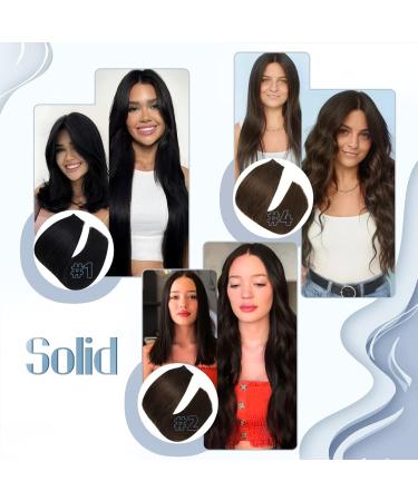 Hetto Tape In Extensions | Real Hair Black 40cm 50g - Invisible Thick Hair Extensions - Buy Online on GoSupps.com