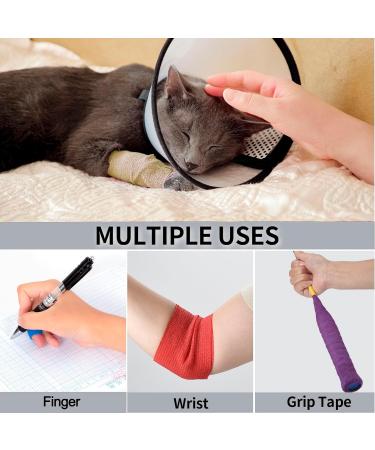 Sagafly Self-Adhering Bandage - 12 Rolls 2.5cm x 4.5m | Elastic First Aid Finger Tape Koh siver Bandage for Easy Fixing & Mixed Colors - Buy Online on GoSupps.com