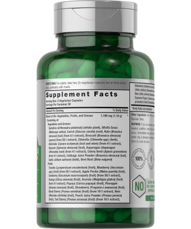 Horb ach Mega Fruits and Veggies Supplement | 100 Capsules | Vegetarian Non-GMO and Gluten Free - Buy Online on GoSupps.com