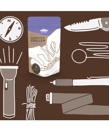 Entosus Garlic Crunchy Snack - Dried & Roasted Grilling Insects 5x20g - Sustainable Protein Substitute for Cooking | Buy Now in Germany - Buy Online on GoSupps.com