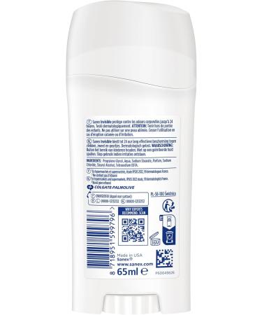  Sanex SANEX Invisible Dermo Deodorant Stick - Anti-Stain - 48-Hour Antiperspirant Protection - Alcohol-Free - Pack of 2 x 65ml - Buy Online on GoSupps.com