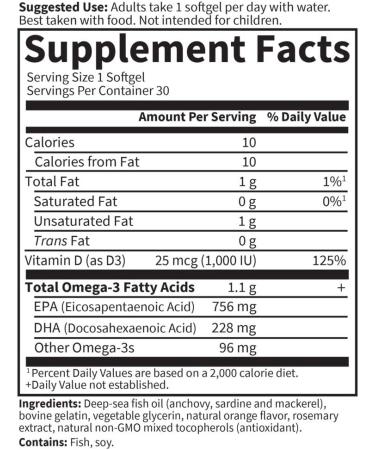 Minami Nutrition Platinum Omega-3 Fish Oil - Ultimate Once Daily, Orange Flavor, 30 Softgels - Buy Online on GoSupps.com