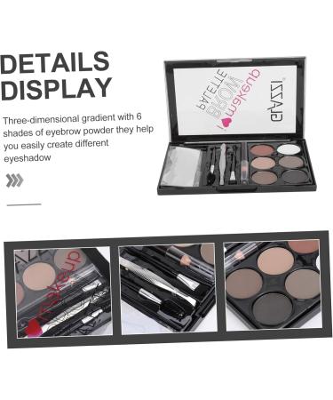 MAGICLULU 7 Sets Eyebrow Powder Set Eyebrow Brush Lit Ow f Kit Eyebrow Kit Lady Cosmetic Make up Miss Makeup - Buy Online on GoSupps.com