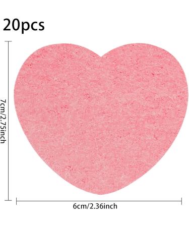 Face Sponges for Cleansing Heart Shape Natural Cosmetic Spa Sponges | Facial Cleansing Sponge for Washing Face Cleansing Exfoliate Makeup Removal Pink - Buy Online on GoSupps.com