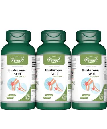 VORST Hyaluronic Acid Supplement for Joints 3 x 90 Capsules | Powder Pills | High Molecular Weight | No Injections | 3 Bottles 270 count (Pack of 1)