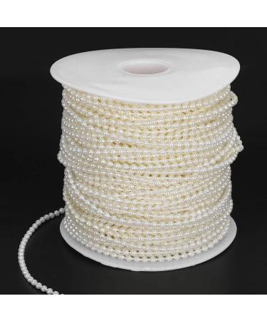 NestNiche Faux Ivory Pearl Strand Bead Roll - Wedding Party Decoration Craft Supplies - 0.1 inch Cream Beads for Girls - Buy Online on GoSupps.com
