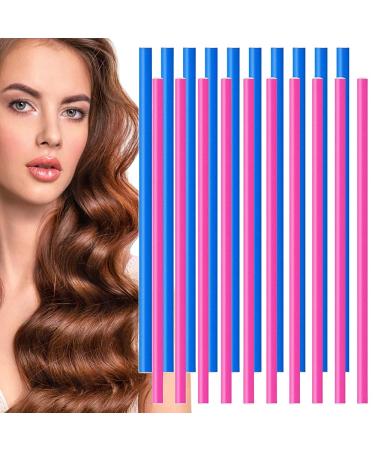 HLKQAO Foam Hair Rollers 20 Pcs Hair Curlers Rods set Flexible Lightweight Soft Foam Styling Hair Rollers Hair Styling Curling Sticks for Hair Salon or DIY Styling Hairdressing Rollers(Random color) B-12mm*10pcs+8mm*10pcs