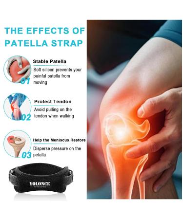 nailgeler 2 Pieces Patellar Knee Brace Patella Tendon Knee Straps Sports Knee Brace for Women and Men Patellar - Buy Online on GoSupps.com