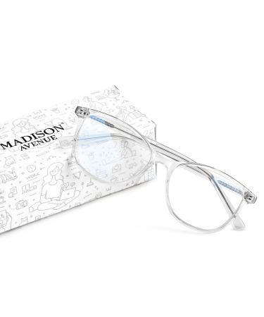 Madison Avenue Blue Light Blocking Glasses Anti Eyestrain UV Glare Blue Light Glasses for Women TV Phone Computer Gaming Eyeglasses (Clear) - Buy Online on GoSupps.com