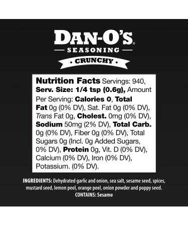 Dan-O's Seasoning Crunchy | Large Bottle | 1 Pack (20 oz)