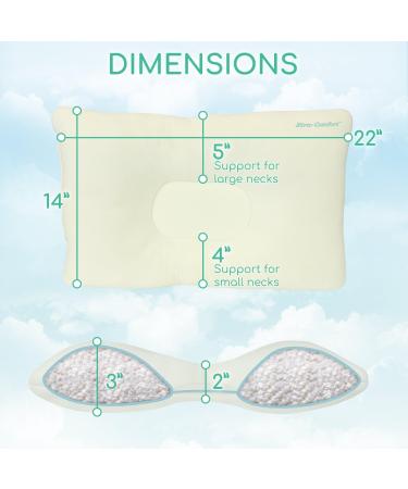 Xtra-Comfort Chiropractic Pillow - Neck Support Pain Relief for Back and Side Sleepers - Therapeutic Memory Foam Core - Ergonomic Design for Head and Spine Alignment - Buy Online on GoSupps.com