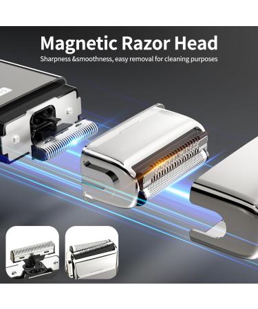 KIKIDO Electric Foil Shaver for Men - Professional Bald Razor with Double Foil Portable IPX7 Waterproof Trimmer for Travel - Buy Online on GoSupps.com