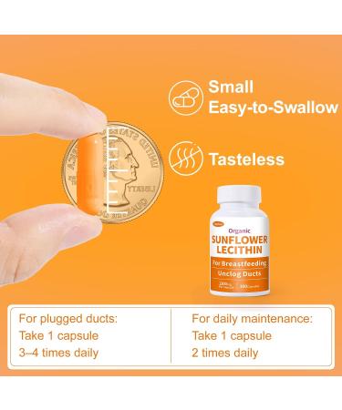 Euphea Sunflower Lecithin Breastfeeding Sunflower Lecithin Capsules Supports Clogged Milk Ducts Steady Milk Supply & Mastitis Sun Flower Lecithin for Pumping Moms 100 Capsules - Buy Online on GoSupps.com
