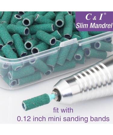 C&I Nail Drill Bit Slim Sanding Bit Slim Mandrel E-File Fit for 0.01 inch Sanding Bands Spring Plate Design Professional Drill Mandrel for Acrylic Nails Gel Manicures Pedicures Tools (Blue) - Buy Online on GoSupps.com