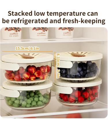 2 in 1 Drainer and Strainer Multi-Function Draining Basket with Lid and Collapsible Handle Kitchen Fruit Drain Basket (Brown Short_Twin) Brown short_twin - Buy Online on GoSupps.com